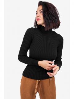 Vero Moda dámský svetr s rolákovým límcem Kiki černý Velikost: XL