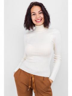 Vero Moda dámský svetr s rolákovým límcem Kiki off white Velikost: L