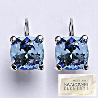 10x21mm náušnice Aqua - Čištín (Materiál stříbro Ag 925/1000 - likvidace skladu)