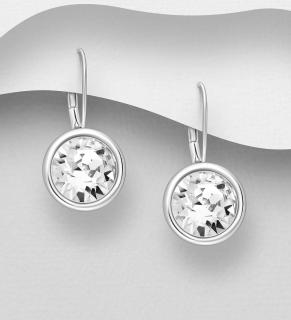 12x26mm Swarovski Elements náušnice 4,6gr  (Náušnice s krystaly Swarovski Elements s certifikátem pravosti - top šperky akce)