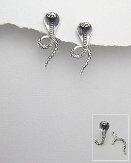 12x28mm náušnice kobry 3,9gr (Materiál stříbro Ag 925/1000 - likvidace skladu)