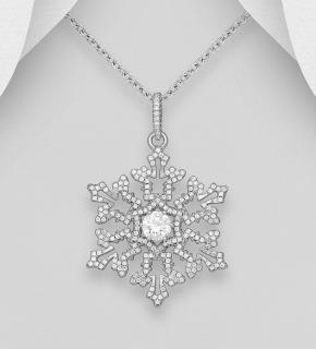 29mm snowflake přívěsek 5,4gr (Materiál stříbro Ag 925/1000 - likvidace skladu)