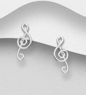 29x8mm stříbrné náušnice 1,4gr (Materiál stříbro Ag 925/1000 - akční cena)