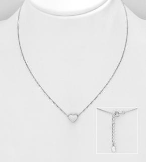 40-45cm náhrdelník srdíčko 2,7gr (Materiál stříbro Ag 925/1000)