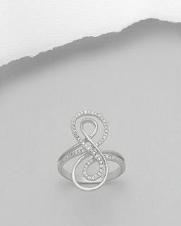 54vel. prsten nekonečno 3gr Infinity (Materiál stříbro Ag 925/1000 - likvidace skladu)