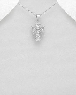 Andělíček zirkonový 1,95gr (Materiál stříbro Ag 925/1000 se zirkony)