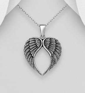 Andělské srdce 6,5gr (Materiál stříbro Ag 925/1000 - TOP šperky)