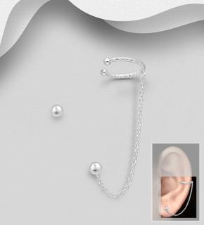 Atypické záušnice set  (Materiál stříbro Ag 925/1000 - likvidace skladu)