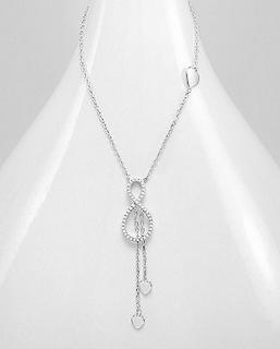 Luxusní náhrdelník 4,05gr Infinity (Materiál stříbro Ag 925/1000 se zirkony)