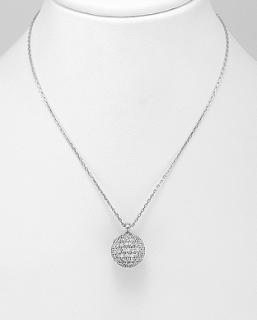 Náhrdelník s kuličkou (Materiál stříbro Ag 925/1000 - TOP šperky)