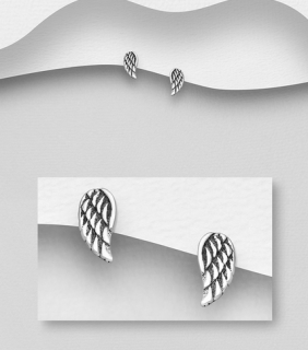 Náušnice andělská křídla 7mm 0,5gr (Materiál stříbro Ag 925/1000 - likvidace skladu)