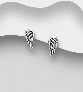 Náušnice křídla 10mm 0,7gr (Materiál stříbro Ag 925/1000 - likvidace skladu)
