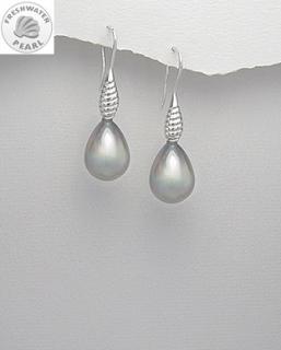 Náušnice s perlou 8,7gr (Perly s duhovými, barevnými odlesky)