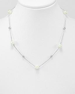 Perla říční náhrdelník 4gr (Materiál stříbro Ag 925/1000 s perlami a zirkony)