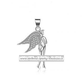 Přívěsek fairy - víla 1,7gr (Materiál stříbro Ag 925/1000 - se zirkony)