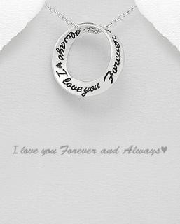 Přívěsek I love you 3gr (Materiál stříbro Ag 925/1000 - likvidace skladu)