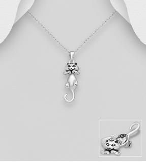 Přívěsek kočky 1,6gr (Materiál stříbro Ag 925/1000 - likvidace skladu)