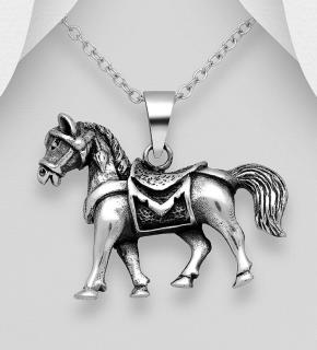 Přívěsek koně 6,5gr (Materiál stříbro Ag 925/1000 - TOP šperky)