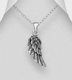Přívěsek křídlo anděla 0,6gr (Šperky oxidované stříbro Ag 925/1000)