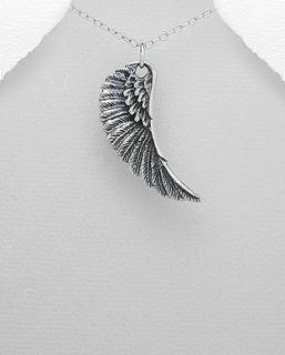 Přívěsek křídlo anděla 4,5gr (Materiál stříbro Ag 925/1000 - oxidované)