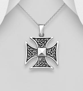 Přívěsek kříž Celtic (Šperky oxidované stříbro Ag 925/1000)