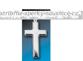 Přívěsek křížek rhodiovaný 2,6gr (Materiál stříbro Ag 925/1000)