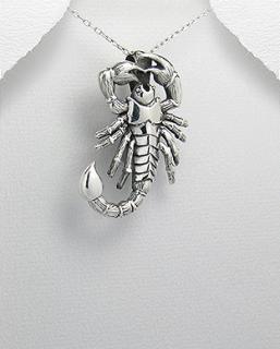 Přívěsek scorpion masivní 9,3gr (Šperky oxidované stříbro Ag 925/1000 masivní)