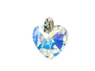 Přívěsek srdce AB 28mm (Materiál stříbro Ag 925/1000 Swarovski Elements likvidace skladu)