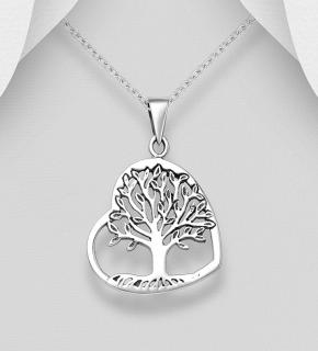 Přívěsek srdce strom života 4,52gr (Materiál stříbro Ag 925/1000)