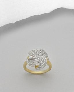 Prsten vel. 52 3,7gr (Prsteny pozlacené stříbro se zirkony)