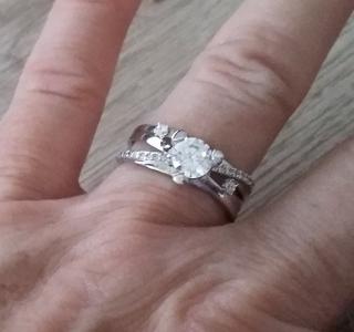 Prsten vel. 54,  4,5gr zásnubní (Materiál stříbro Ag 925/1000)