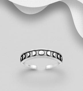 Stříbrný prsten na nohu 1gr (Šperky oxidované stříbro Ag 925/1000)