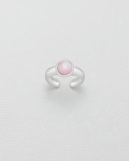 Stříbrný prsten na nohu s růžovou perletí 1,2gr (Materiál stříbro Ag 925/1000)
