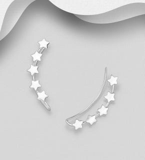 Záušnice star pins (Materiál stříbro Ag 925/1000 - TOP šperky)