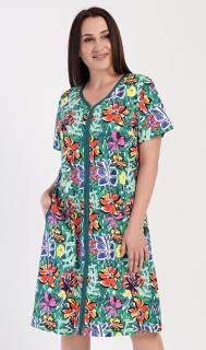 Dámské domácí šaty s krátkým rukávem Summer  1XL zelená