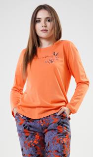 Dámské pyžamo dlouhé Nicol  XL oranžová
