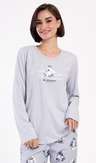 Dámské pyžamo dlouhé Polar bear  XL šedá
