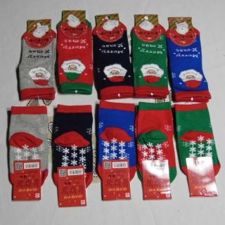 kojenecké ponožky s protisklizem  (vánoční)