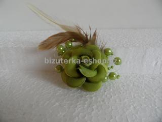 bizuterka-eshop.cz Květ zelený BZ-03372