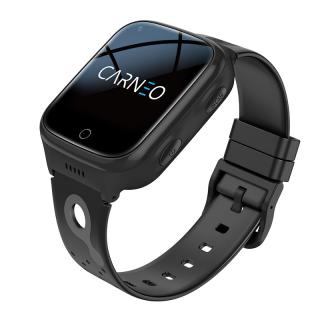 Detské smart hodinky Carneo GUARDKID+ 4G Platinum - čierne