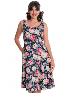 Banned Retro šaty Rose Bloom Velikost: XL (UK 16)