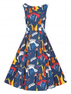 Collectif retro šaty Frances - Jazz Velikost: L (UK 14)