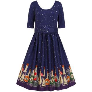 Collectif retro šaty June - Magic Potions Velikost: L (UK 14)