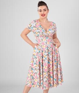 Collectif retro šaty Maria - Floral Whimsy Velikost: L (UK 14)