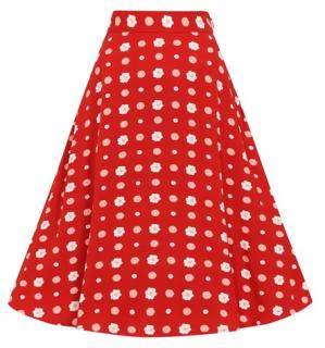 Collectif sukně Carrie - Polka Floral Velikost: XS (UK 8)