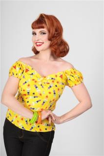 Collectif top Dolores - Fruit BBQ Velikost: 4XL (UK 22)