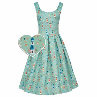 Dolly & Dotty retro šaty Amanda - Nautical Velikost: M (UK 12)