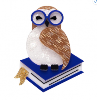 Erstwilder brož Studious Snow Owl