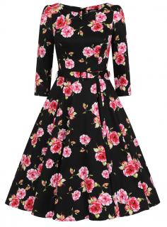 H&R London retro šaty Ava Floral Velikost: 3XL (UK 20)