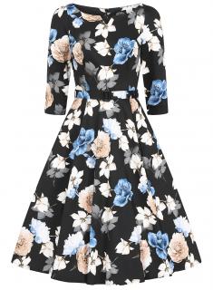 H&R London retro šaty Zoe Velikost: 2XL (UK 18)